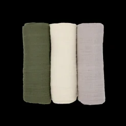 Cotton Muslin Swaddle Blanket 3 Pack - Fern 2