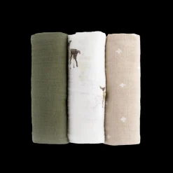 Cotton Muslin Swaddle Blanket 3 Pack - Oh Deer 2