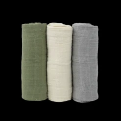Cotton Muslin Swaddle Blanket 3 Pack - Fern
