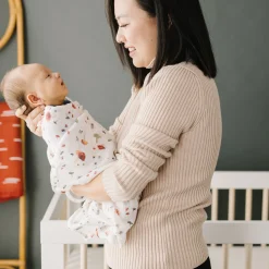 Cotton Muslin Swaddle Blanket - Mushrooms