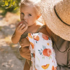 Cotton Muslin Swaddle Blanket 3 Pack - Georgia Peach 2