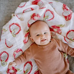 Cotton Muslin Swaddle Blanket 3 Pack - Tropical Fruit
