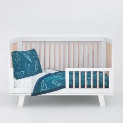 Cotton Muslin Toddler Bedding 3 Piece Set - Blast Off