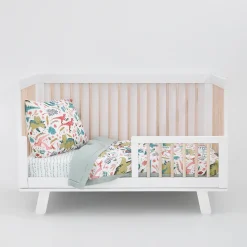 Cotton Muslin Toddler Bedding 3 Piece Set - Boho Dino