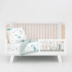 Cotton Muslin Toddler Bedding 3 Piece Set - Whales