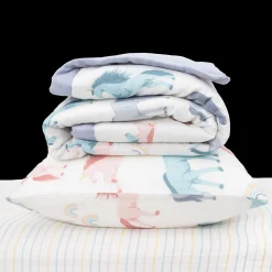 Cotton Muslin Toddler Bedding 3 Piece Set - Unicorns