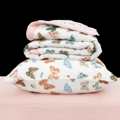 Cotton Muslin Toddler Bedding 3 Piece Set - Butterflies