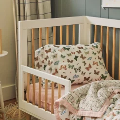 Cotton Muslin Toddler Bedding 3 Piece Set - Butterflies