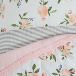 Cotton Muslin Toddler Bedding 3 Piece Set - Watercolor Roses Grande