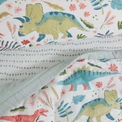 Cotton Muslin Toddler Bedding 3 Piece Set - Boho Dino