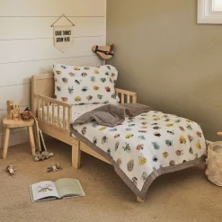 Cotton Muslin Toddler Bedding 3 Piece Set - Watercolor Critters