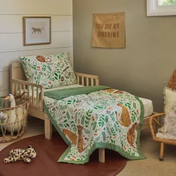 Cotton Muslin Toddler Bedding 3 Piece Set - Mighty Jungle
