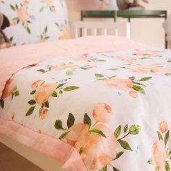 Cotton Muslin Toddler Bedding 3 Piece Set - Watercolor Roses Grande