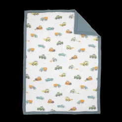 Cotton Muslin Toddler Comforter - Work Trucks