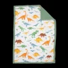 Cotton Muslin Toddler Comforter - Dino Names