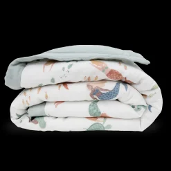 Cotton Muslin Toddler Comforter - Mermaid Party