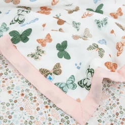 Cotton Muslin Toddler Comforter - Butterflies