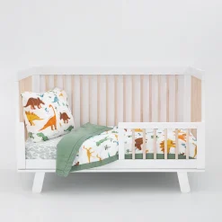 Cotton Muslin Toddler Comforter - Dino Names