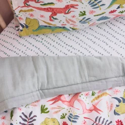 Cotton Muslin Toddler Comforter - Boho Dino