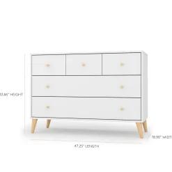 dadada Baby Austin 5-Drawer Nursery Dresser