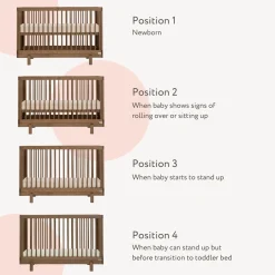 dadada Baby Bliss 4-in-1 Convertible Crib
