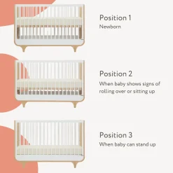dadada Baby Jolly 3-in-1 Convertible Crib