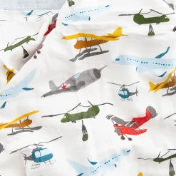 Deluxe Muslin Baby Quilt - Air Show
