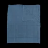 Deluxe Muslin Quilted Throw - Blue Dusk