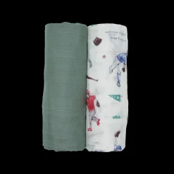 Deluxe Muslin Swaddle Blanket 2 Pack - Home Run 2