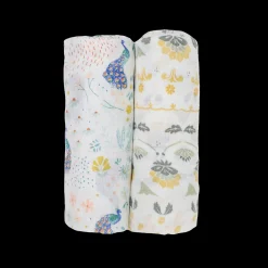 Deluxe Muslin Swaddle Blanket 2 Pack - Peacock