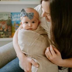 Deluxe Muslin Swaddle Blanket - Oatmeal