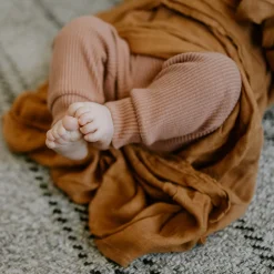 Deluxe Muslin Swaddle Blanket - Caramel