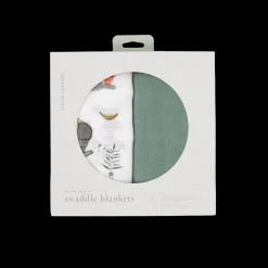 Deluxe Muslin Swaddle Blanket 2 Pack - Safari Social 2