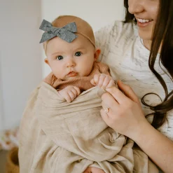 Deluxe Muslin Swaddle Blanket - Oatmeal