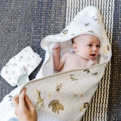 Infant Hooded Towel - Party Animals