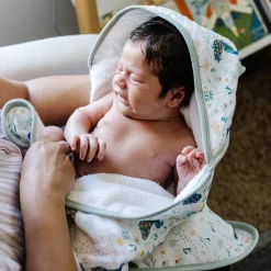 Infant Hooded Towel - Peacock