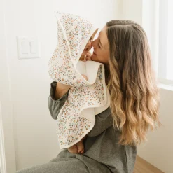 Infant Hooded Towel - Pressed Petals