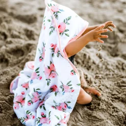 Infant Hooded Towel - Watercolor Roses