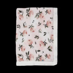 Organic Cotton Muslin Baby Quilt - Watercolor Floret 2