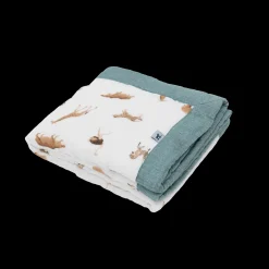 Organic Cotton Muslin Baby Quilt - Animal Crackers