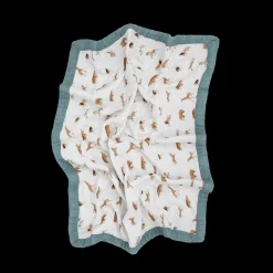 Organic Cotton Muslin Baby Quilt - Animal Crackers