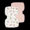 Organic Cotton Muslin Burp Cloth 2 Pack - Watercolor Floret + Rosie