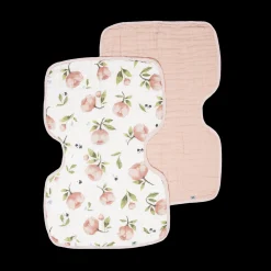 Organic Cotton Muslin Burp Cloth 2 Pack - Watercolor Floret + Rosie