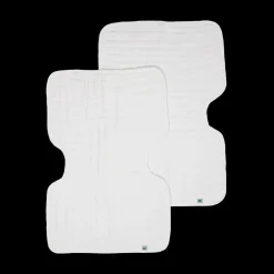 Organic Cotton Muslin Burp Cloth 2 Pack - White + White