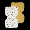 Organic Cotton Muslin Burp Cloth 2 Pack - Swallows + Wheat
