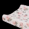 Organic Cotton Muslin Changing Pad Cover - Watercolor Floret