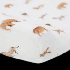 Organic Cotton Muslin Changing Pad Cover - Animal Crackers
