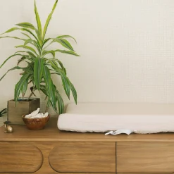 Organic Cotton Muslin Changing Pad Cover - Rosie