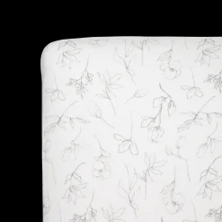 Organic Cotton Muslin Crib Sheet - Pencil Floral