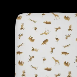 Organic Cotton Muslin Crib Sheet - Animal Crackers